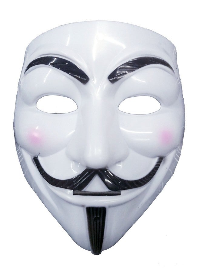 SBD V for Vendetta Anonymous Guy Comic Face Mask Fawkes (White) Pack of 2 - Image 3